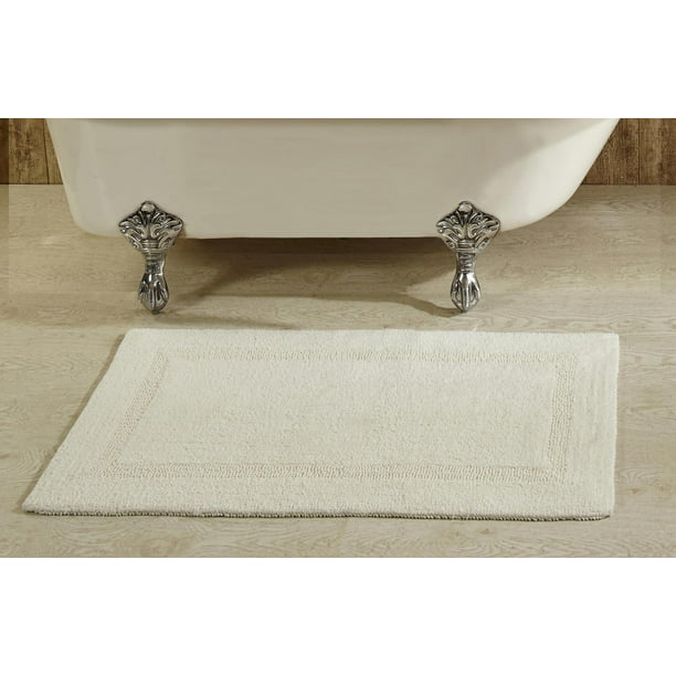 Better Trends Shaggy Ruffle Border 100% Cotton Bath Rug Mat in Assorted Shapes 